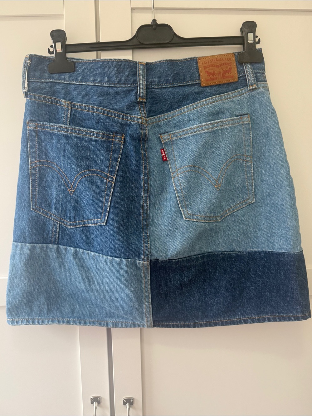 Levi’s Patchwork Denim Mini Skirt Size 27